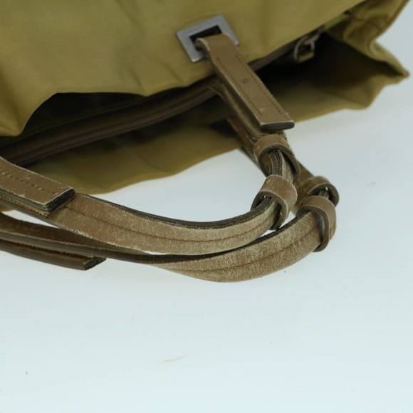 PRADA Tote Bag Nylon Leather Khaki Auth bs8917 - Picture 7 of 16